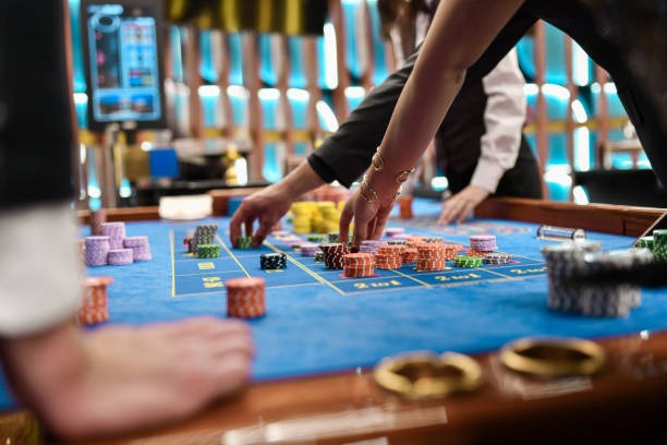 Live casino dealer table with multiple camera angles and game interface